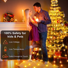 180LED Waterfall Tree Fairy Lights 9 Drop 200cm Outdoor Garland USB Plug