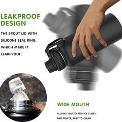 1000ml 32oz Stainless Steel Insulated Water Bottle with Spout Lid