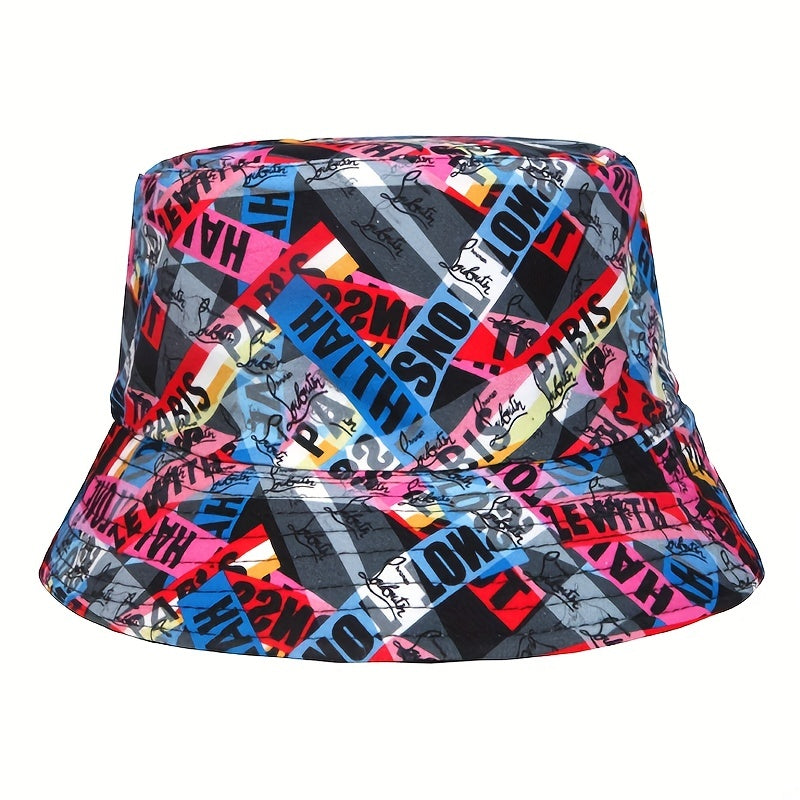 Street Hip hop Fisherman Hat Outdoor Sun Protection Double sided Printing