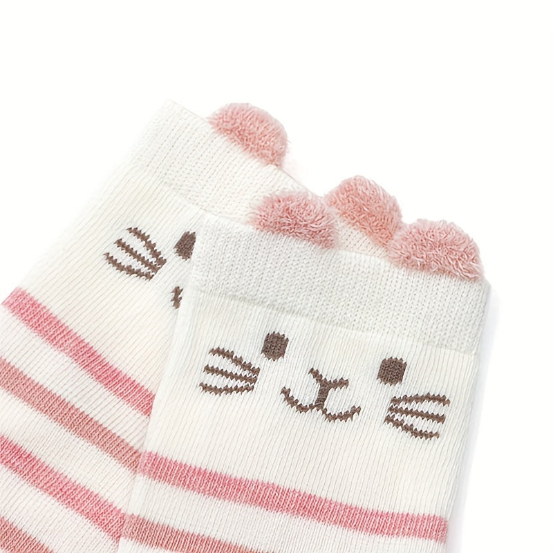 6 Pairs Kids Anti-Skid Breathable Crew Socks