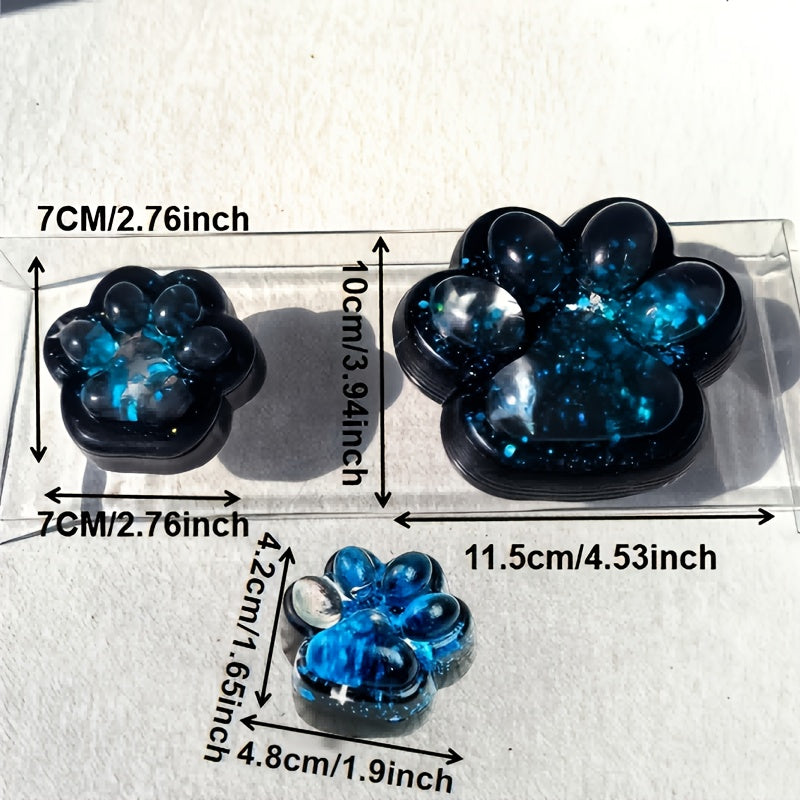 Glittery Cat Paw Squeeze Toy TPR Material Interactive Sensory Toy