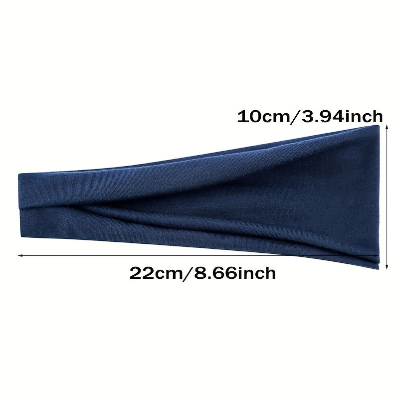 Men's Solid Sports Headband Yoga Sweat Absorption Running Fitness