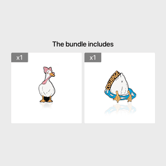 Courage Duck Brooch Pin Men Women Novelty Pins Bags Jackets Hats