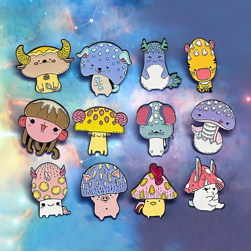 Cute 12 Zodiac Animal Cartoon Brooch