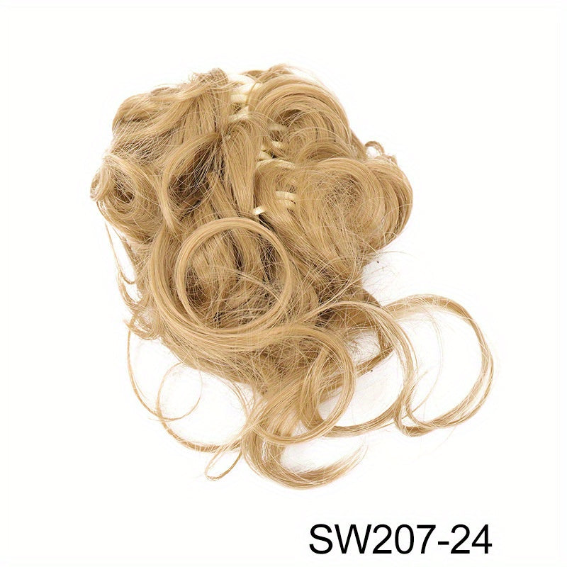 Synthetic Curly Hairpiece Hair Claw Wig Bun Hair Claw Chignon Shark Cla