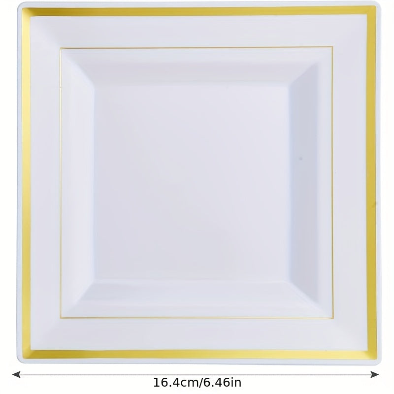 10pcs Disposable Dinner Plate 16 Dessert Plate 