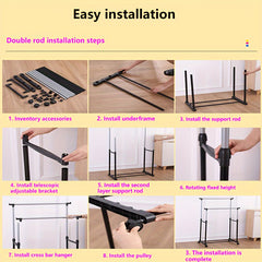 Coat Rack Shoes & Hats Floor Shelf Bedroom Storage