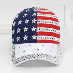 Rhinestone Baseball Cap for Couples Adjustable Sports Hat