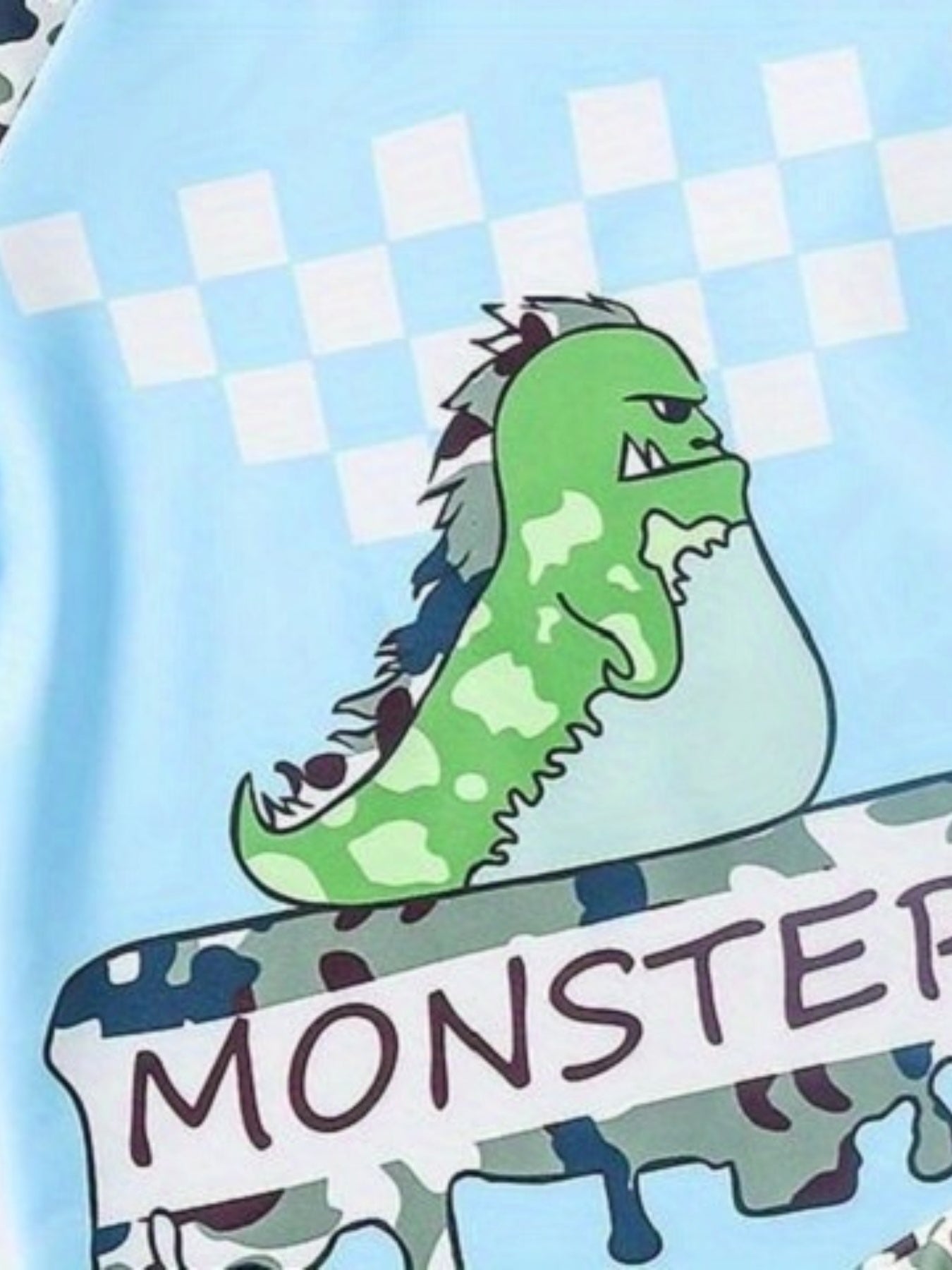 Baby Boys Cartoon Monster Swimsuit Set 3Pcs Swimming Clothing