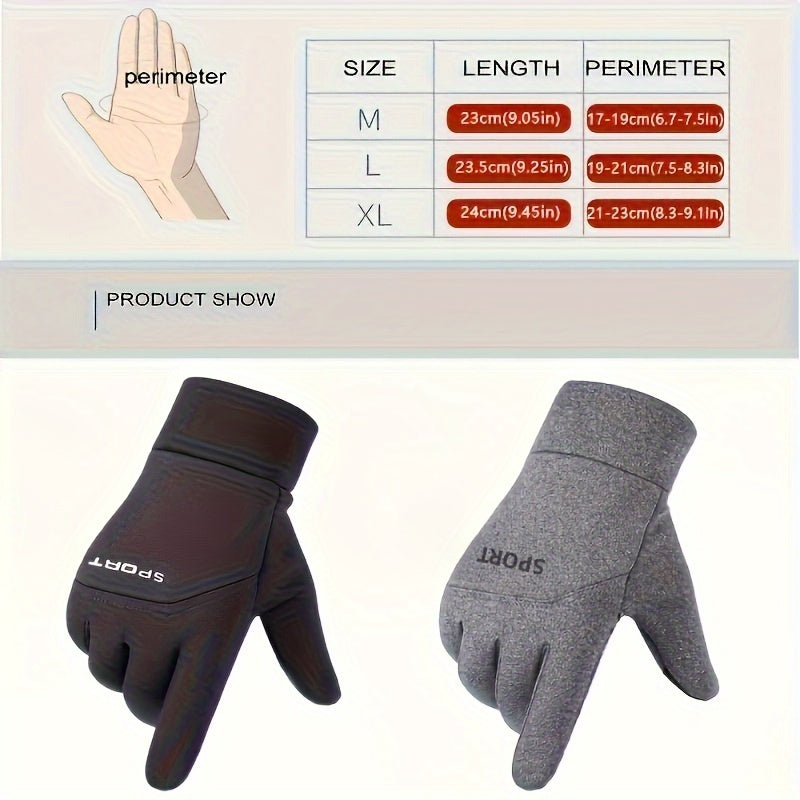 Winter Warm Thickened Gloves Windproof Waterproof Anti slip Touch Screen