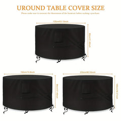 Round Garden Table Cover Waterproof Anti UV Outdoor Circular Table Cover