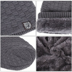 Soft Knitted Beanie Unisex Thicken Warm Knit Hat Lightweight Ear Protection