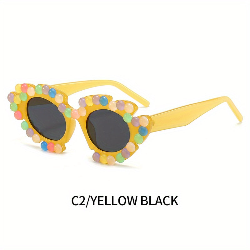 Kids' Funny Sunglasses Daisy Faux Pearl Sun Glasses
