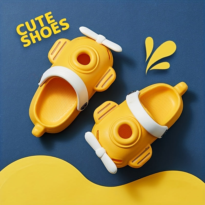 Kids Cartoon Airplane & Cloud Slippers Lightweight House Shoes