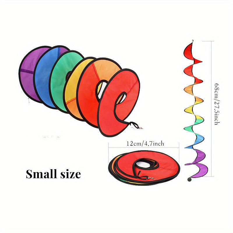 Rainbow Spiral Windmill Windsock Flag Tent Garden Decor Outdoors Toy