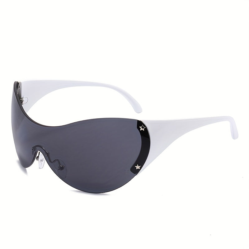 Y2K Futuristic Rimless Sunglasses UV400