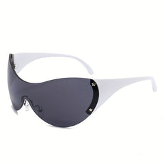 Y2K Futuristic Rimless Sunglasses UV400