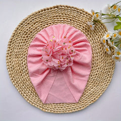 Soft Elastic Strip Flower Baby Hat For Girl