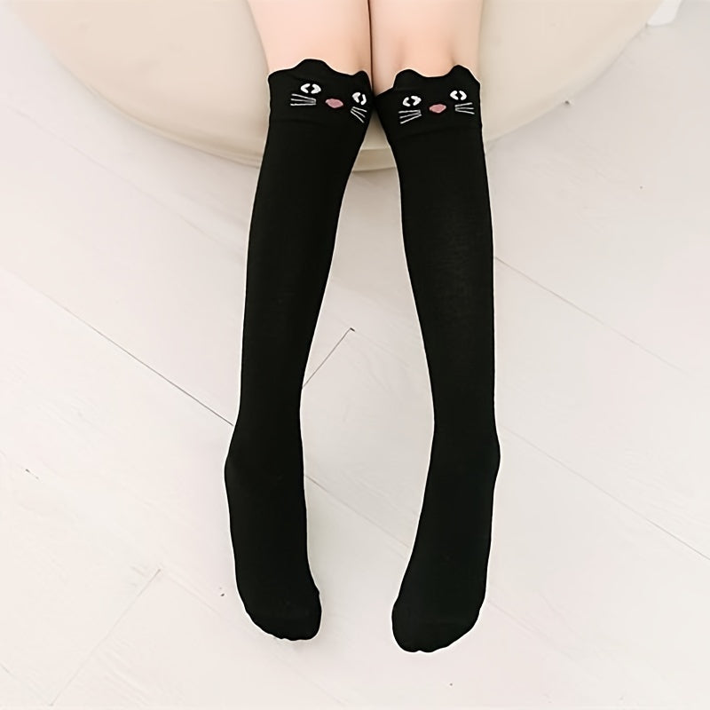 Cartoon Knee Socks for Autumn/Winter Warmth