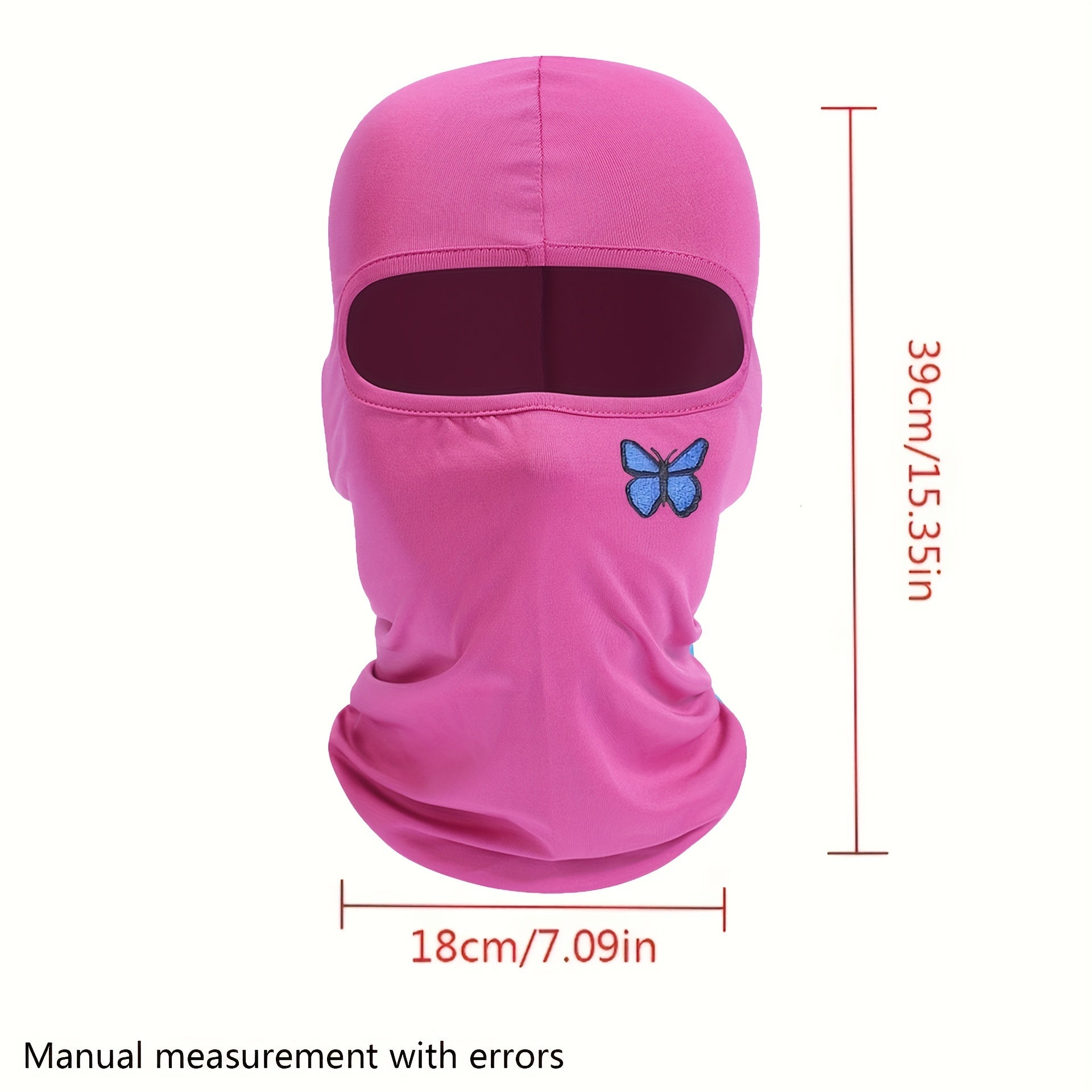Butterfly Print Cycling Pullover Hat Ice Silk Breathable Sunscreen Mask