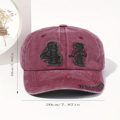 Distressed Patch Baseball Cap Cotton Adjustable Unisex Dad Hats Casual