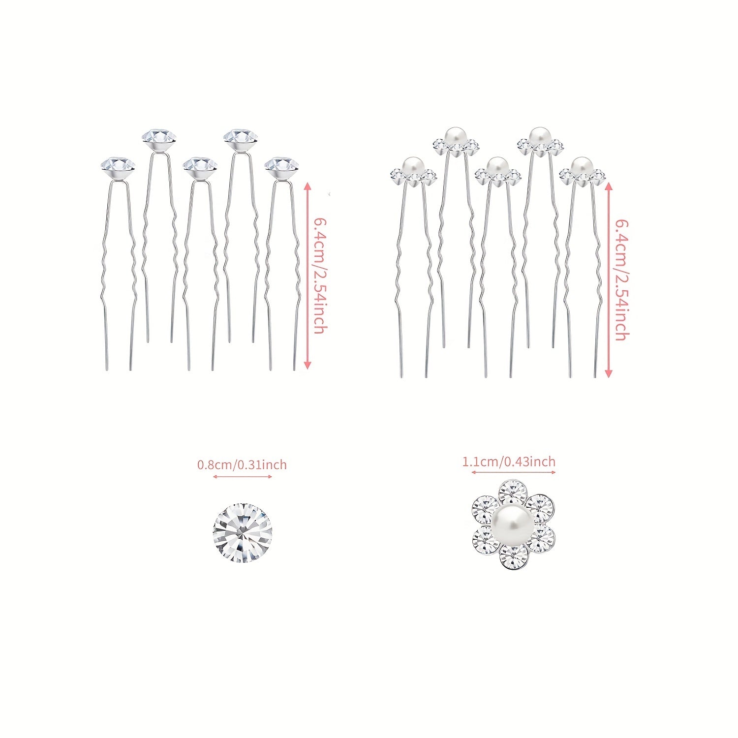 Rhinestone Hair Pins Bridal Wedding Hairpin Hair Accessories For Women