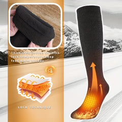3 Pairs Warm Cotton Knee High Socks for Hiking