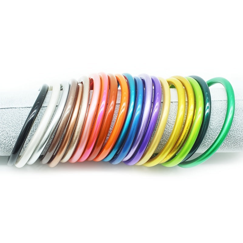 20-Color Glitter Jelly Silicone Bangle 65mm Bracelet Gift