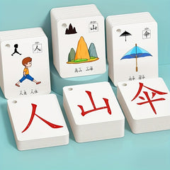 50 Chinese Character Literacy Flashcards - Learn Common Characters Easily