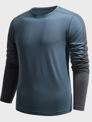 Men's Quick Dry Long Sleeve Tee For Running Gym