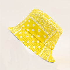 Reversible Paisley Print Bucket Hat