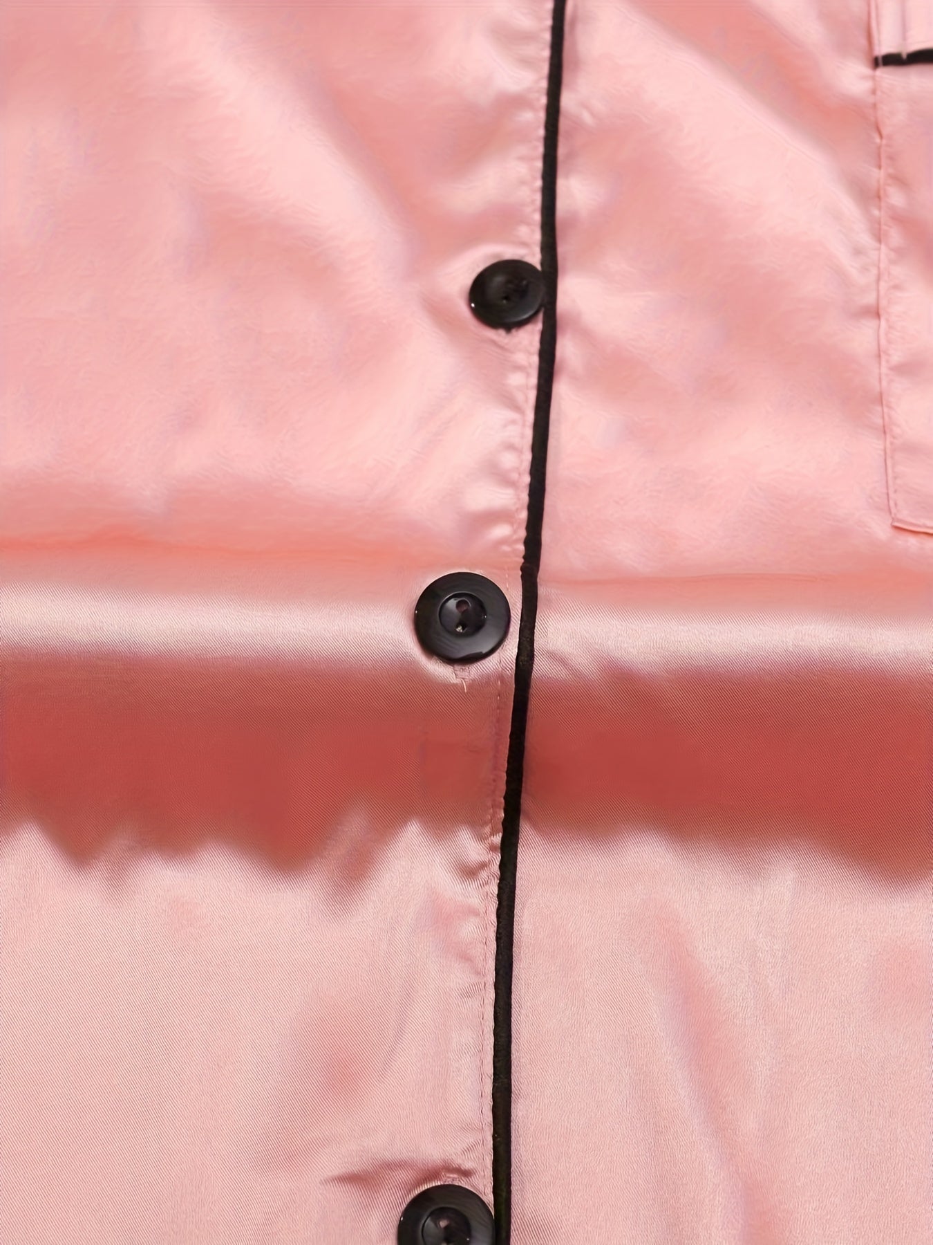  Satin Short Sleeve Button Up Nightdress