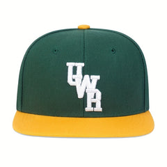 Mens Letter Flat Brim Hat Outdoor Summer Cap