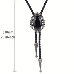 Men's Gemstone Tie Western Cowboy Shirt Accessory