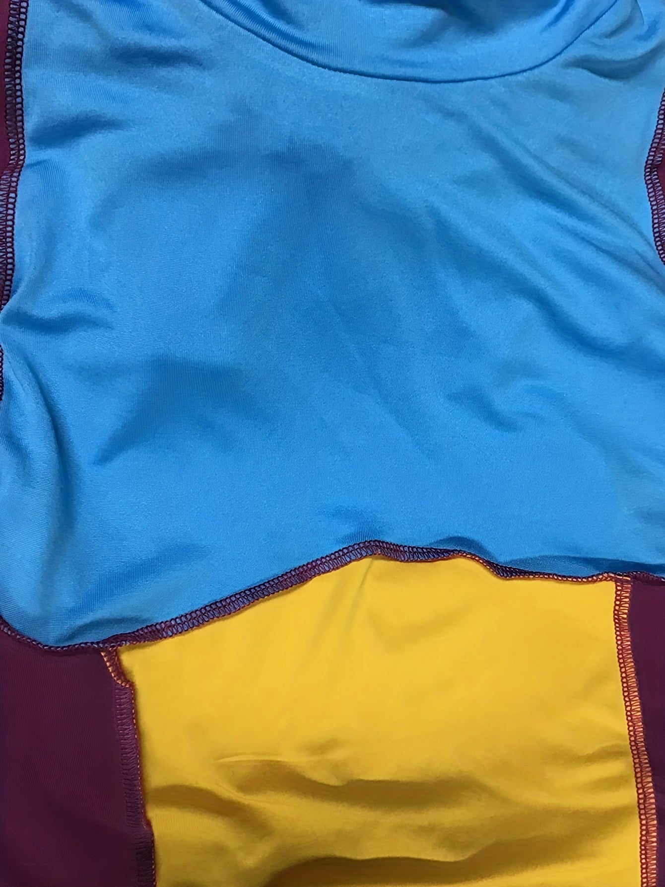  Colorblock Crop Top & Leggings Set