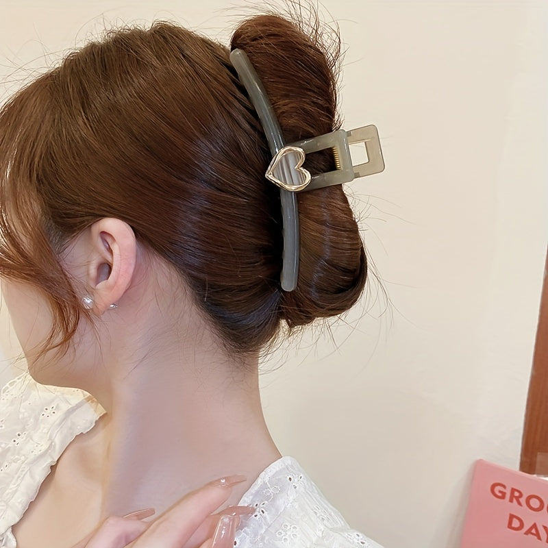 Acrylic Large Hair Claw Women's Back Head Hair Clip Style Shark Claw