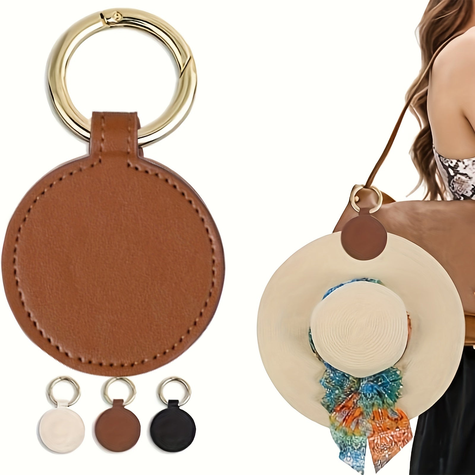Magnetic Hat Clip Bag Holder PU Leather Hat Keeper