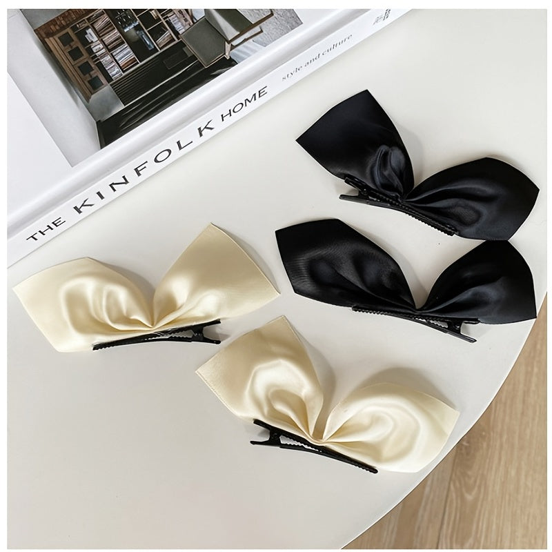 Bow French Barrette Solid Hair Clip Hairpin Daily Party Hair Accessories