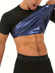 Men's Compression Sauna T Shirt Slimmer Shape for Gym Workouts