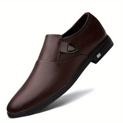 Men's Leather Slip-On Dress Shoes for Wedding Business