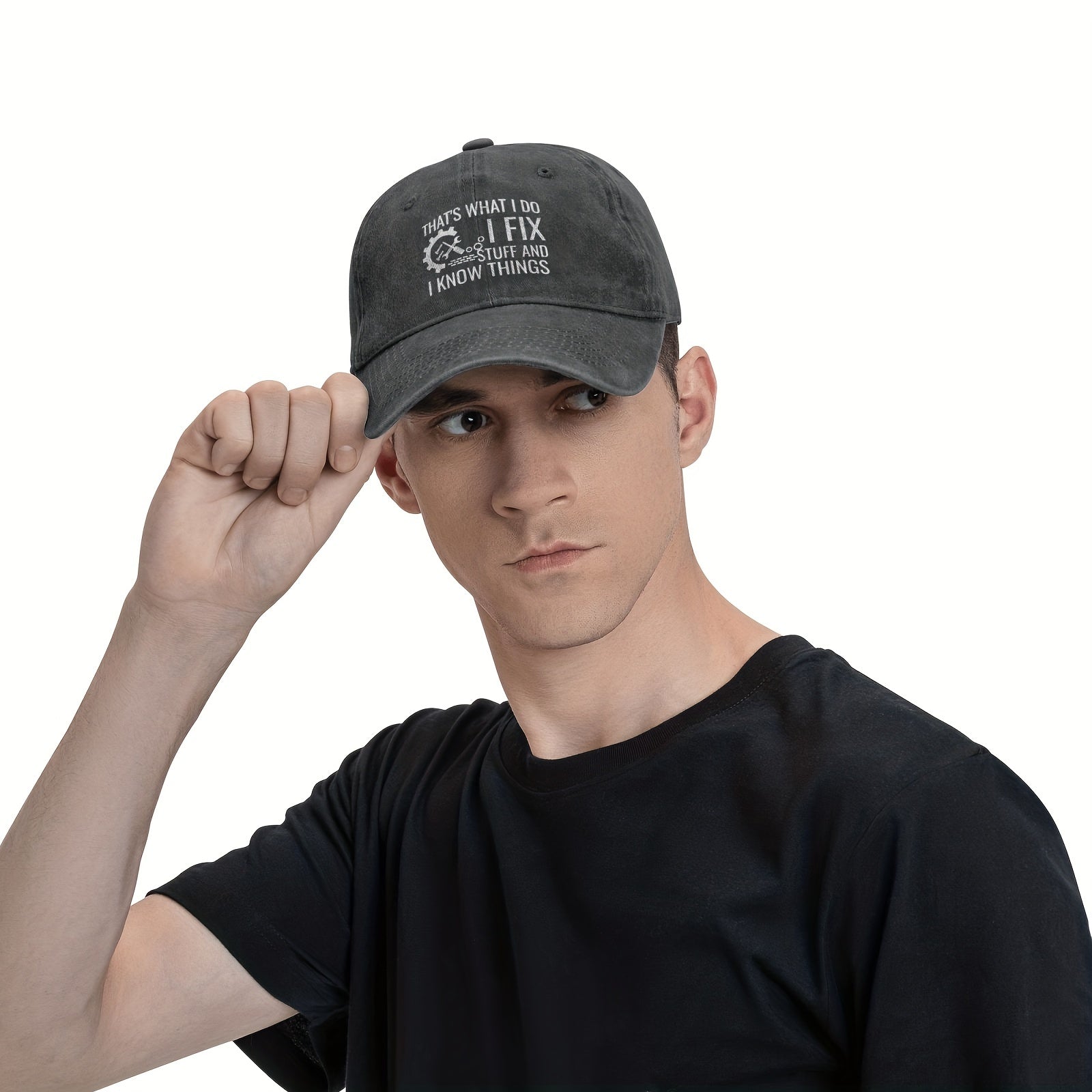 Dad Hat I FIX Stuff And Know Things Baseball Cap