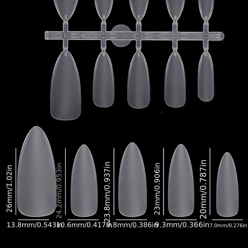 100pcs Soft Gel Nail Tips Almond Shaped False Nail Tips For Nail Extension
