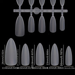100pcs Soft Gel Nail Tips Almond Shaped False Nail Tips For Nail Extension