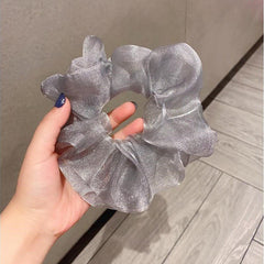 Organza Solid Oversize Scrunchie Ponytail Elastic Hair Tie Scrunchy