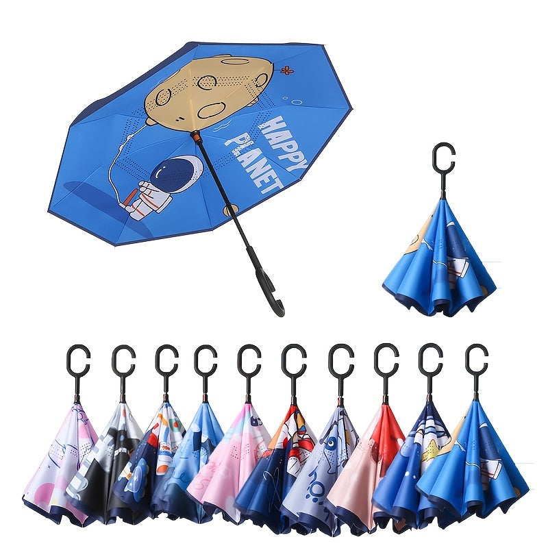 Kids Rotating Double Layer Windbreaker Umbrella Ages 4-13