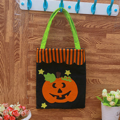 Halloween Print Tote Bag Trick Or Treat Candy Bag Reusable Storage Basket
