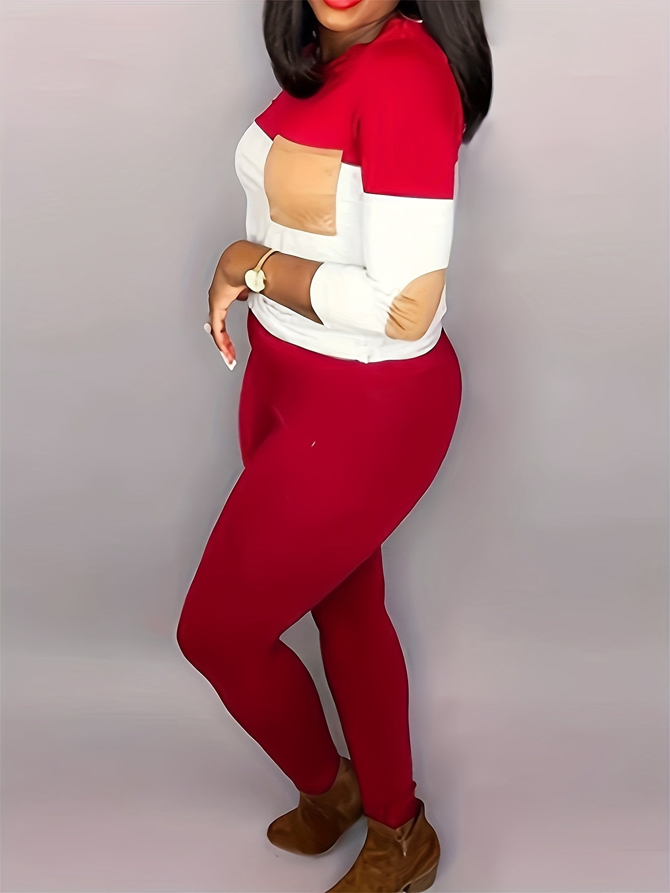  Colorblock Top & Pants Set