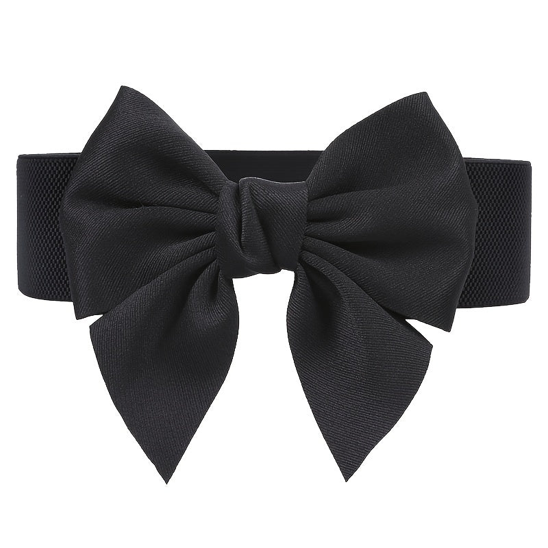 Bowknot Elastic Girdle Women's Waistband Belt Dress Acces