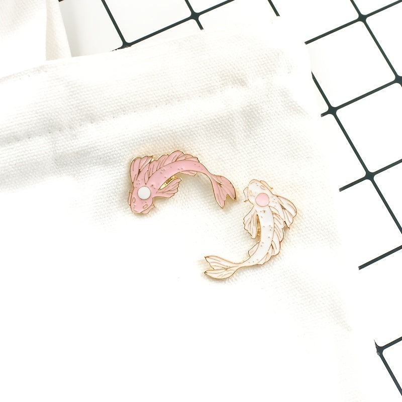 Pink Carp Brooch