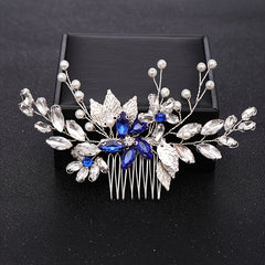 Hair Comb Piece Pearl Crystal Flower Bridal Wedding Hair Accessory